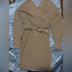 Love Tree Tan Long Sleeve Dress